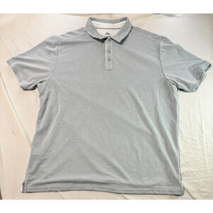 Tommy Bahama Polo Shirt Light Gray Men's Size XL Short Sleeve